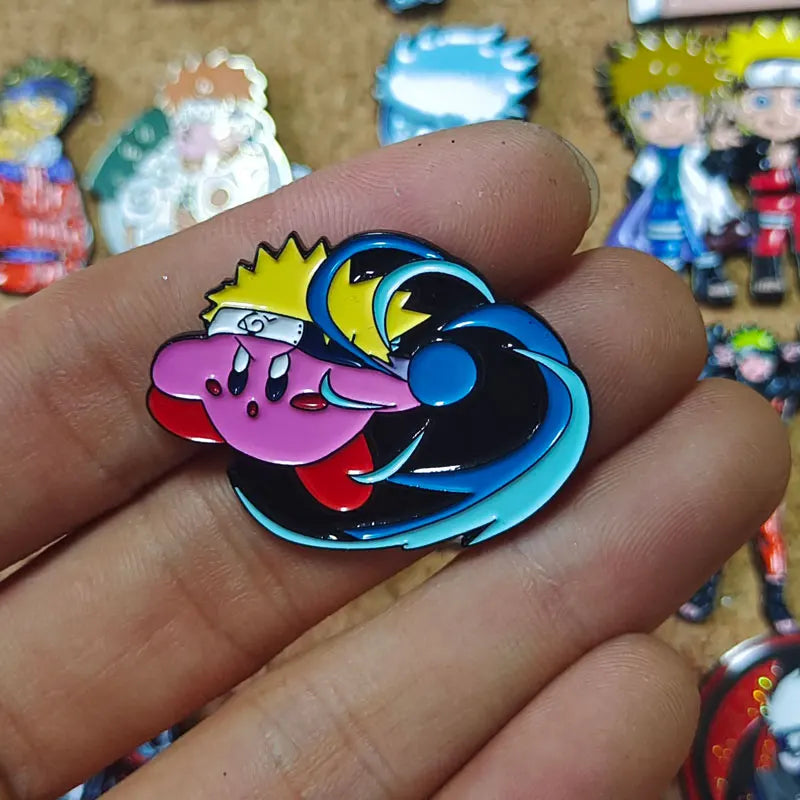 Uzumaki Akatsuki Red Cloud Enamel Pin Naruto Anime Brooch Lapel Badges for Backpacks Brooches Fashion Jewelry Accessories Gifts