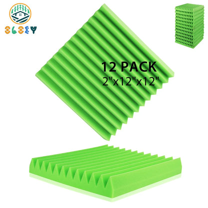 Soundproofing Studio 12 Pack, KTV Sound Absorbing Foam Panels Sponge Pad, House Isolation Wall Soundproof Foam Home Decoration
