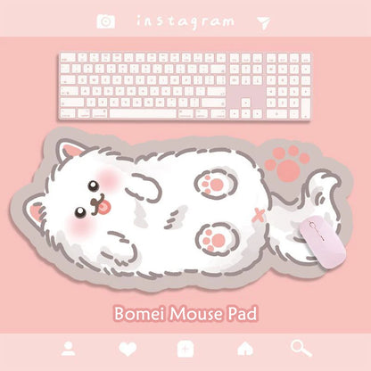 XXL Large Cute Furry Mouse Pad Kawaii Kitty Cats Mouse Mat 70x30cm Gamer Desk Carpet Anime Mousepad Gaming Accessories Play Mats