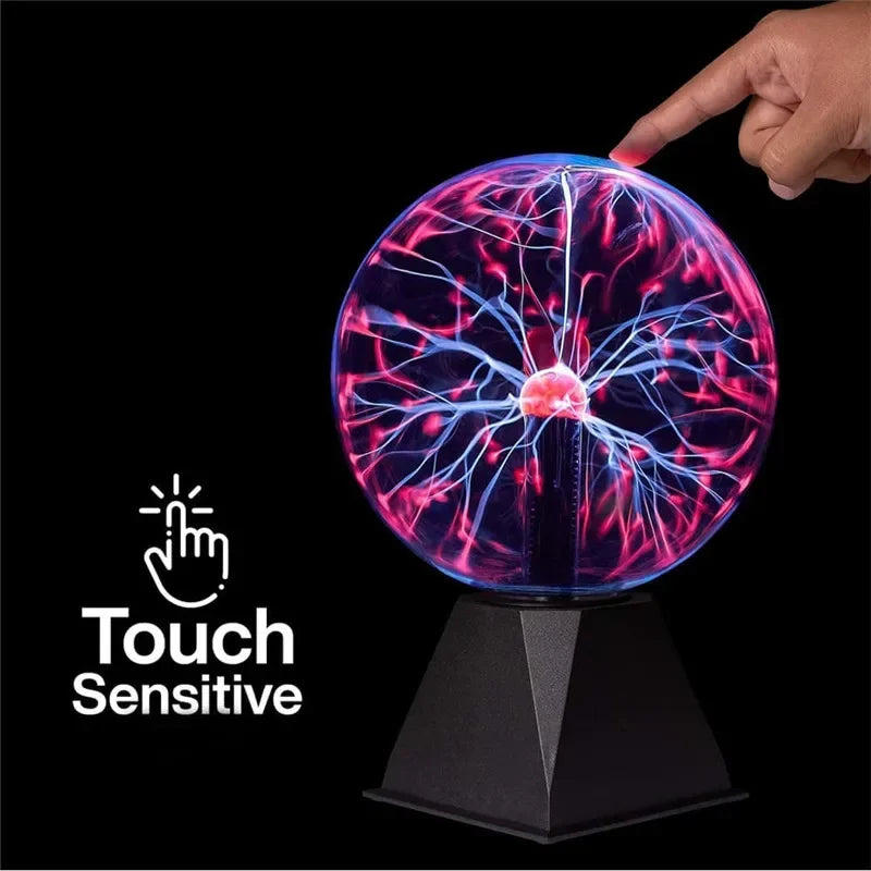 Magic Plasma Ball Lamp Touch Glass LED Night Light Atmosphere Lights Christmas Party Bedroom Decor Kids Birthday Gift Toy