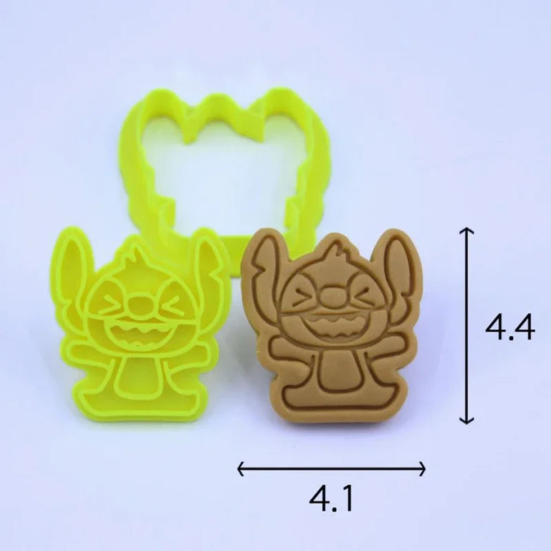 Disney Stitch Cookie Cutter Dumbo Anime Figures Biscuit Mould Bakery Mold Press Stamp Embosser Sugar Kitchen DIY Reusable Model