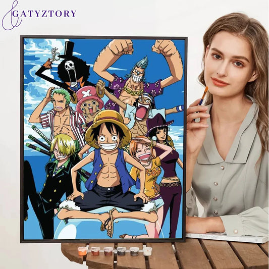 Unleash Your Inner Anime Artist with a Breathtaking One Piece Paint-by-Numbers Kit! - Rexpect Nerd