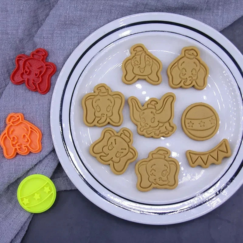 Disney Stitch Cookie Cutter Dumbo Anime Figures Biscuit Mould Bakery Mold Press Stamp Embosser Sugar Kitchen DIY Reusable Model