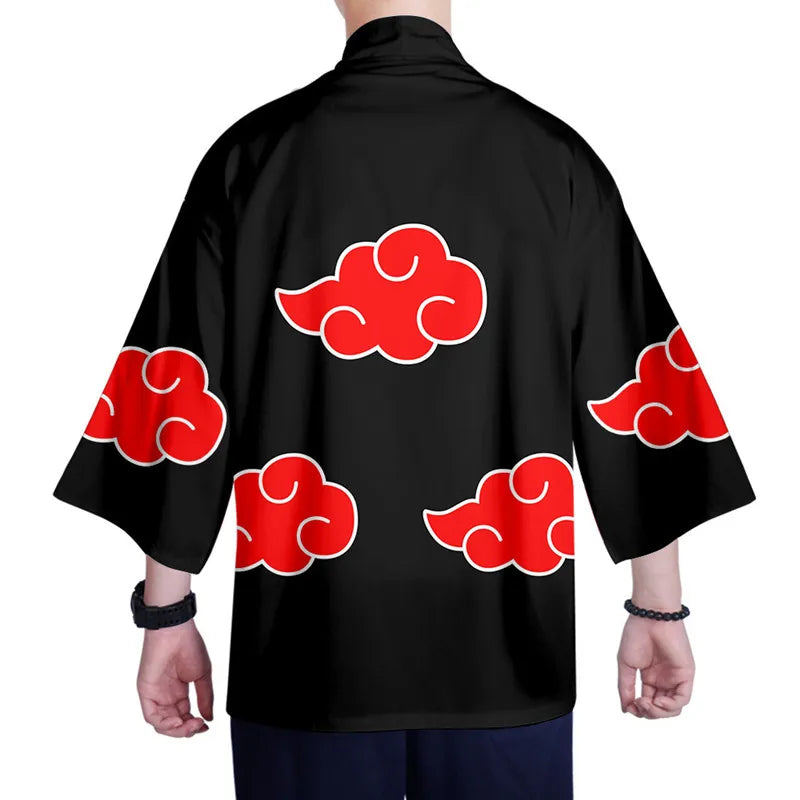 Unleash Your Inner Ninja! Akatsuki Cloud Cloak - Anime Cosplay Costume & Versatile Cardigan
