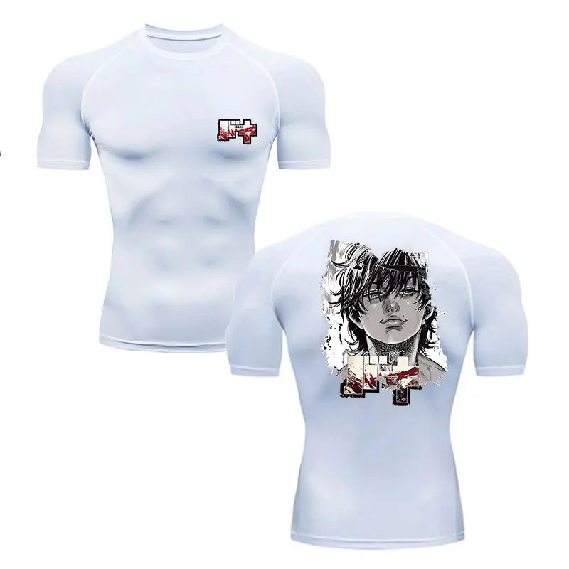 Baki Hanma MMA Compression T-Shirt – Anime Gym Fitness Rash Guard