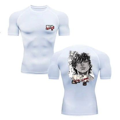 Baki Hanma MMA Compression T-Shirt – Anime Gym Fitness Rash Guard