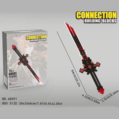Samurai Sword Building Block Model – DIY Anime Ninja Weapon Toy