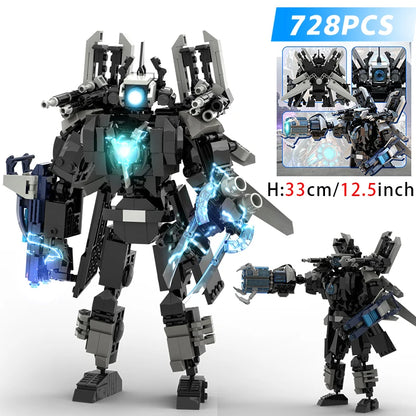 New Skibidi Toileted TVman Multi Joined Mini Action Figures Building Blocks TVman Speakerman Cameraman Model Toys for Kid Gift