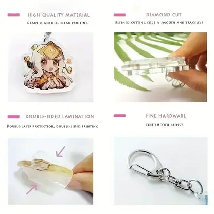 Calssic Demon Video Game Chibi Keychains for Accessories Bag Dante Vergil Nero Sparda Lady Trish V Keyrings Jewelry Gaming Gifts