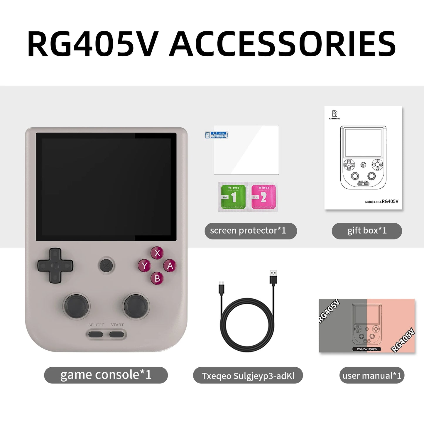 ANBERNIC RG405V Retro Handheld Game Console Unisoc Tiger T618 Android 12 System 4 Inch IPS Touch Screen Support 5G WiFi 5500mAh