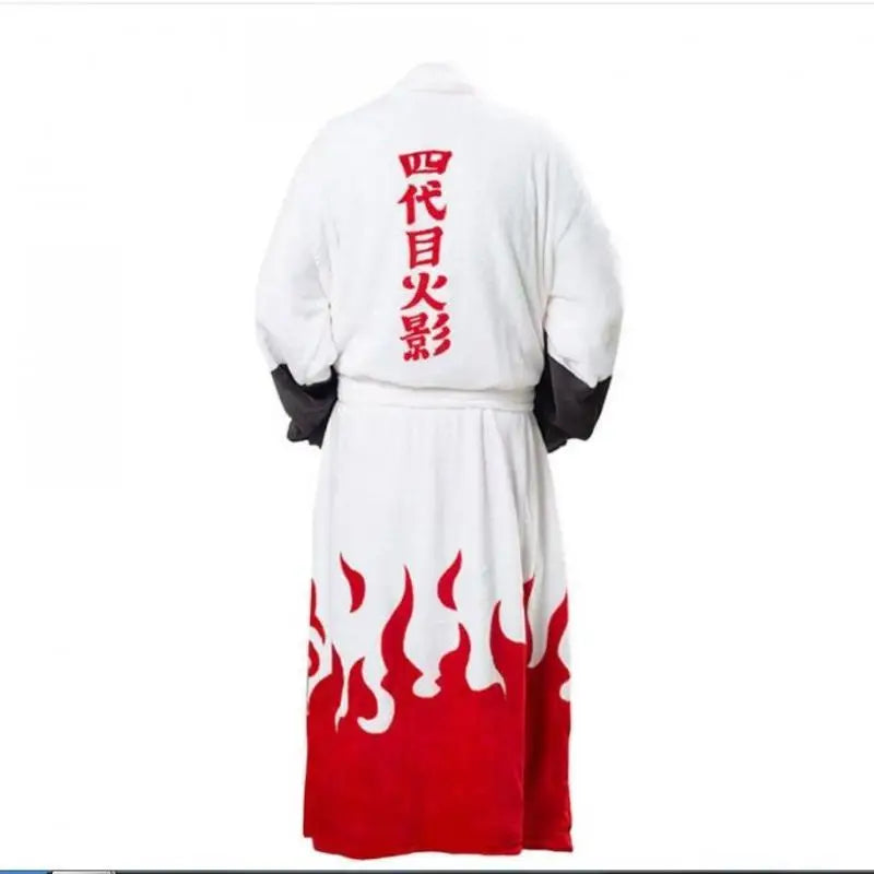 Naruto Akatsuki Flannel Bathrobe – Uchiha Itachi Thermal Nightgown for Young Fans