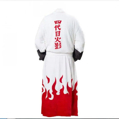 Naruto Akatsuki Flannel Bathrobe – Uchiha Itachi Thermal Nightgown for Young Fans