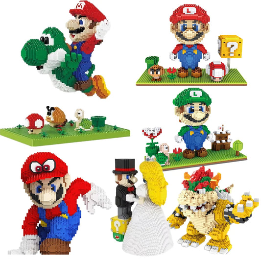 Cartoon Anime Figure Dinosaur Blocks Building Toy Anime Bricks Educational Brinquedos for Kids Gift Children Christmas Present