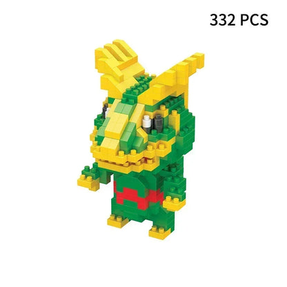 Blocks Small Cartoon Mini Building Block Pikachu Charizard Eevee Mewtwo Anime Assemble Action Pokemon  Model Dolls Toys