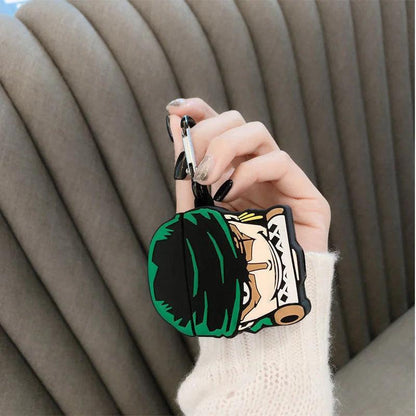 One Piece Zoro Silicone Earphone Case for Airpods 1 2 3 Pro  Anime Figure Wireless Bluetooth Headphone Case Kids Birthday Gifts