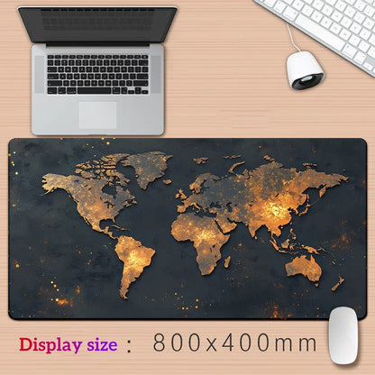 World Map Mouse Pad Large Gaming Mouse pad 900x400 rubber desk mat Non-slip PC laptop Gamer desk accessories table pad carpet