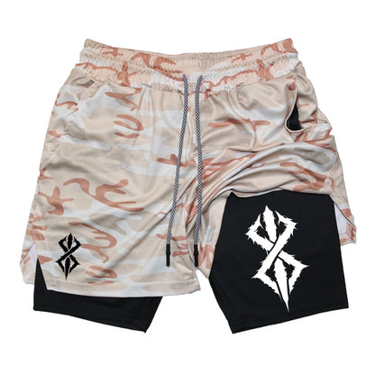 Men’s 2-in-1 Workout Shorts – Quick Dry Running Gym Shorts with Phone Pocket