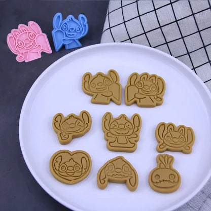 Disney Stitch Cookie Cutter Dumbo Anime Figures Biscuit Mould Bakery Mold Press Stamp Embosser Sugar Kitchen DIY Reusable Model
