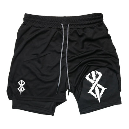 Men’s 2-in-1 Workout Shorts – Quick Dry Running Gym Shorts with Phone Pocket