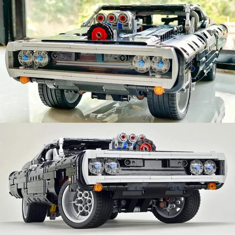 Technical Car Dodged Charger Racing Car Building Blocks Model Movie Fast And Furious Famous Vehicle 42111 Bricks Boy Toys Gifts