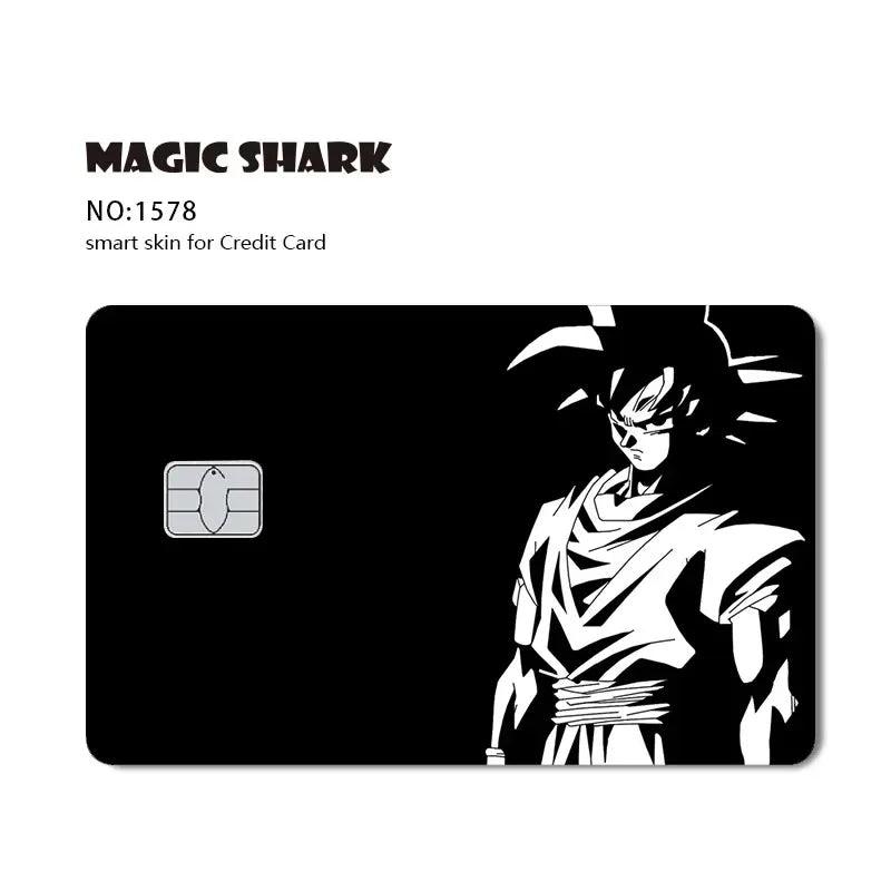 Anime Dragon Ball Goku Cool Sticker Film Skin Large Small No Chip for Bus Card Credit Debit Bank Card Front Side HT12