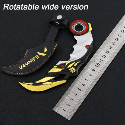 17cm Valorant Championships 2021 Karambit Rotatable All Metal Game Melee Weapon Traning Knife Claw Cosplay Prop Toys Home Decor