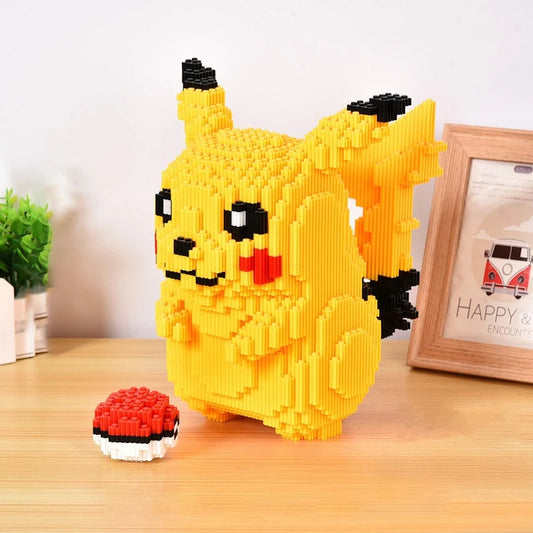 Pokemon 5210 Particle Anime Pikachu Diamond Micro Building Blocks Games Model Mini Bricks Figures Decompression Toys Kids Gifts