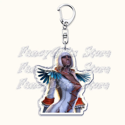 Calssic Demon Video Game Chibi Keychains for Accessories Bag Dante Vergil Nero Sparda Lady Trish V Keyrings Jewelry Gaming Gifts