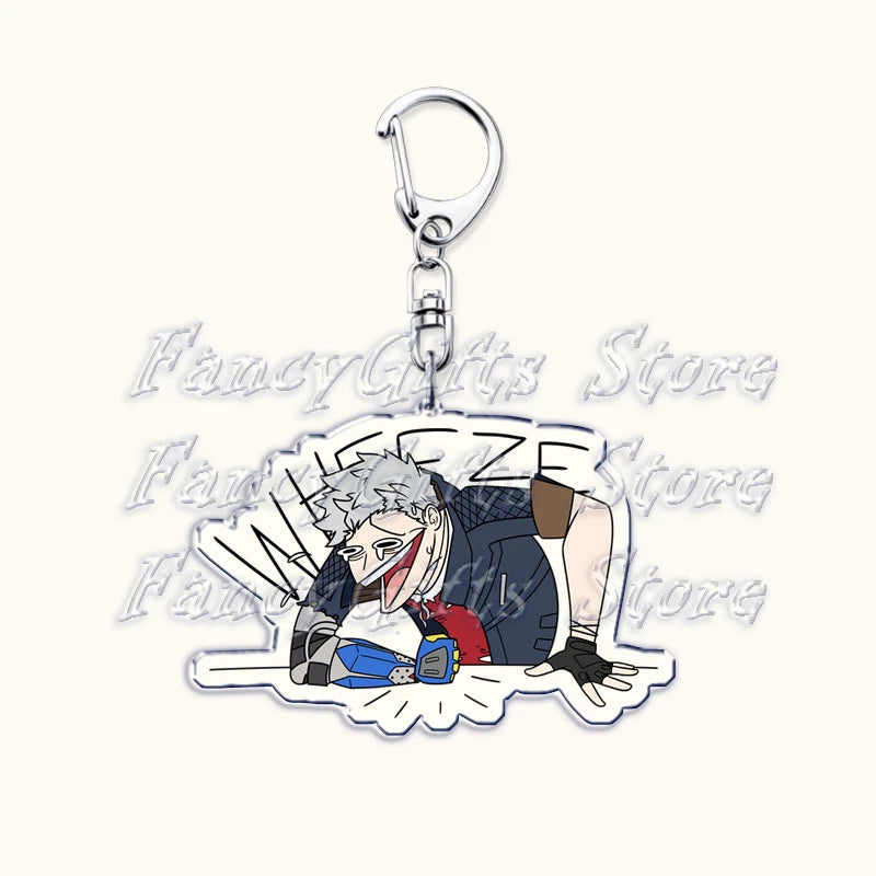 Calssic Demon Video Game Chibi Keychains for Accessories Bag Dante Vergil Nero Sparda Lady Trish V Keyrings Jewelry Gaming Gifts