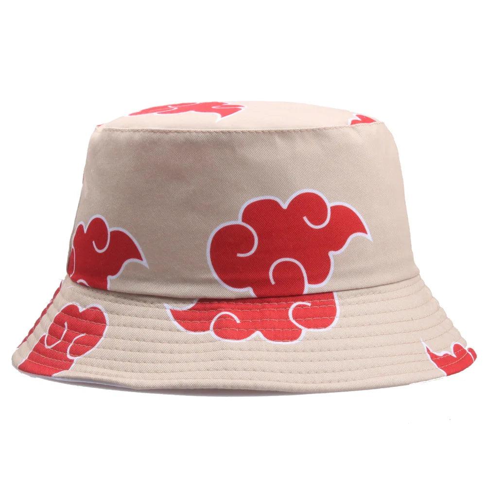 Rimiut Red Cloud Anime Cartoon Embroidery Bucket Hat Cotton Custom Men Women Sun Protect Fishing Hats LOGO Summer Caps