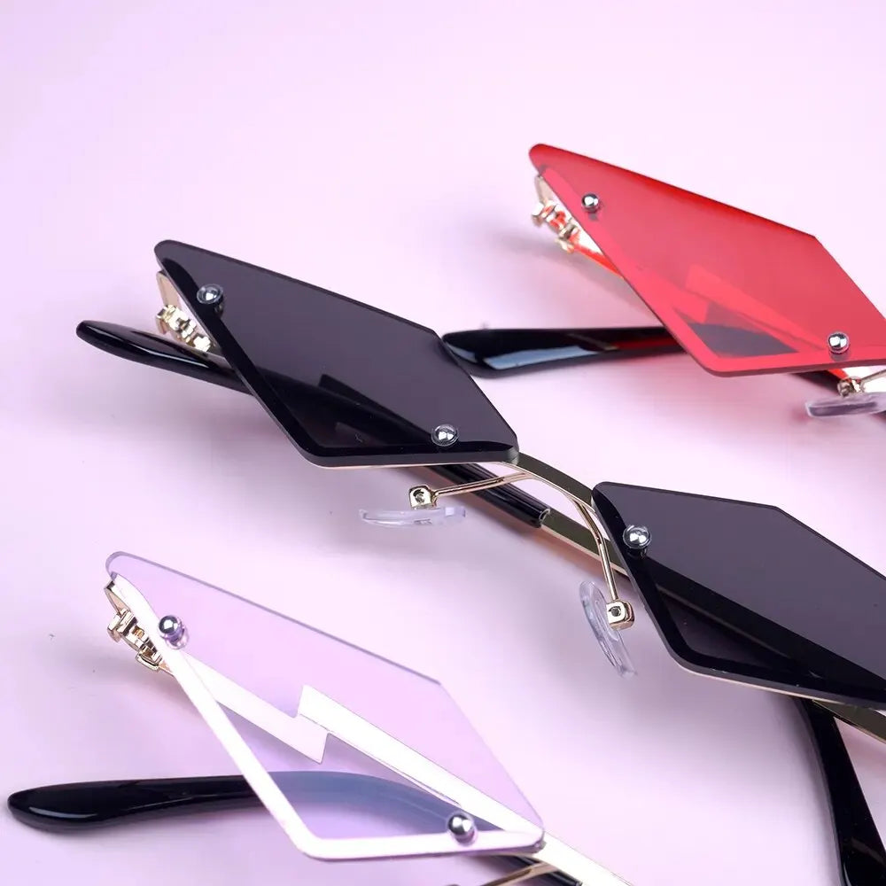 K/DA Evelynn Cosplay Glasses – Rimless Sunglasses for Fashion & Cosplay