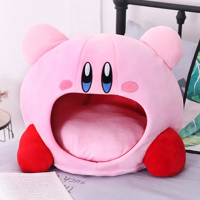 Kirby Plush Nap Pillow & Cat Nest - Kawaii Stuffed Toy for Kids & Pets