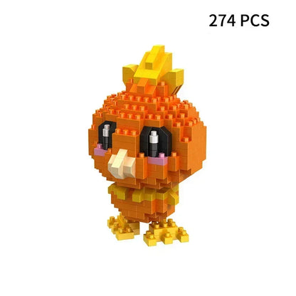 Blocks Small Cartoon Mini Building Block Pikachu Charizard Eevee Mewtwo Anime Assemble Action Pokemon  Model Dolls Toys