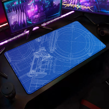 Mouse Pad Gaming Accessory Mechanical Drawing Large HD Mousepad XXL MousePad Natural Rubber Carpet Non-Slip Table Mat Office Rug