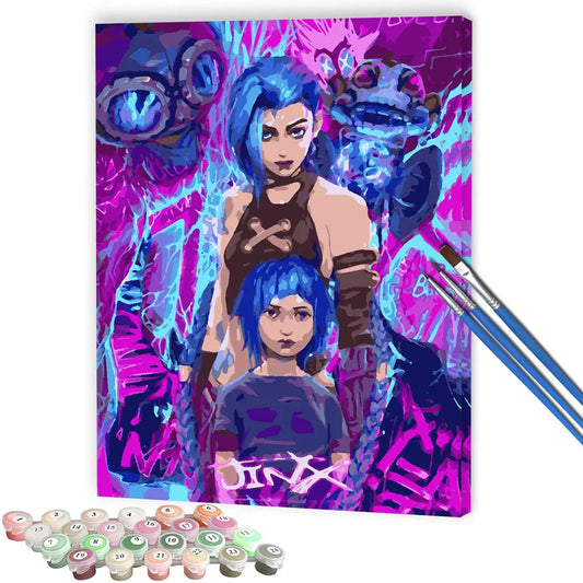 Unleash Your Inner Anime Artist with a DIY Arcane Jinx Paint-by-Numbers Kit! - Rexpect Nerd