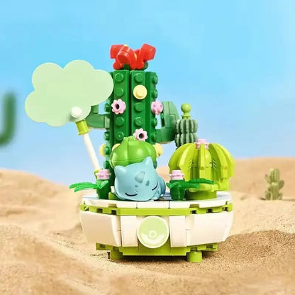 Pokemon Cartoon Pikachu Building Blocks Bulbasaur Toy Children's Assembled Model Pet Elf Kid Children Gift Compatible With Lego
