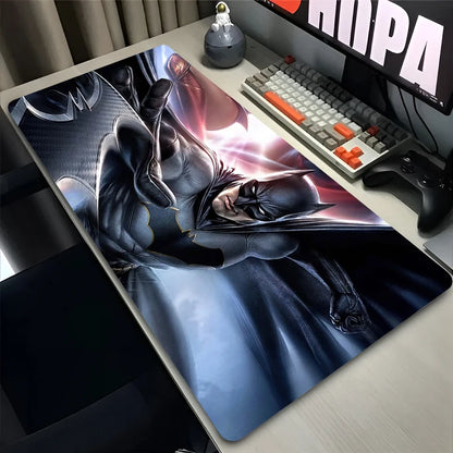 Black Non-slip Table Mat Gaming Accessories B-Batman Anime Mouse Pad Large Mousepad Office Laptop Keyboard Deskpad Rubber Carpet