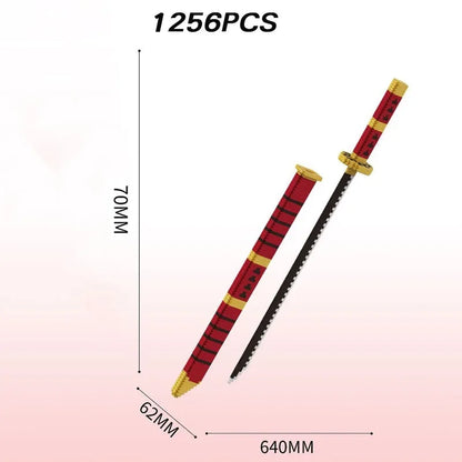 Samurai Sword cover Sword Building Blocks Ninja Blade Katana Japanese Anime Butterfly Knife Bricks Children Toys for Adult
