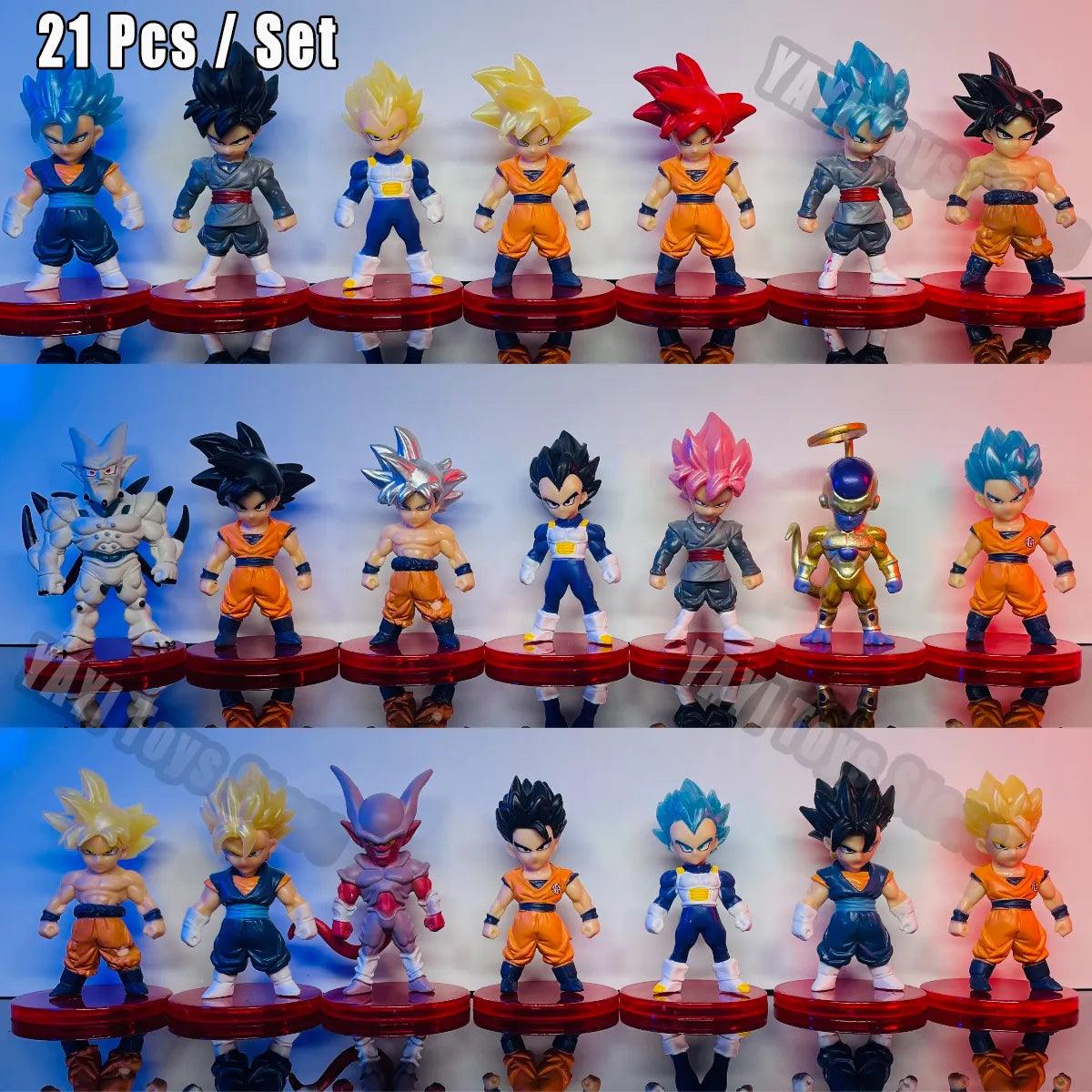 Dragon Ball Z Action Figure Set - Goku, Gohan, Vegeta, Broly, Piccolo & Majin Buu! 7-13cm Collectible PVC Figures