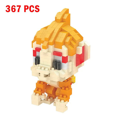 66pcs Pokemon Small Building Nanoblock Cartoon Pikachu Animal Model Education Game Graphics Pokemon Toys For Kids Birthday