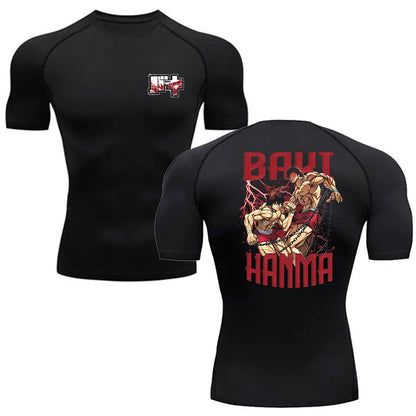 Baki Hanma MMA Compression T-Shirt – Anime Gym Fitness Rash Guard