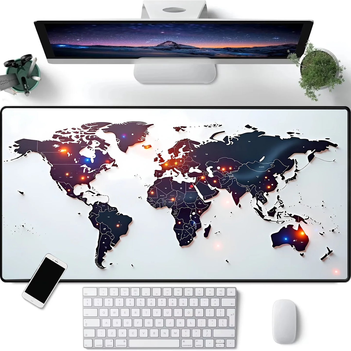 World Map Mouse Pad Large Gaming Mouse pad 900x400 rubber desk mat Non-slip PC laptop Gamer desk accessories table pad carpet