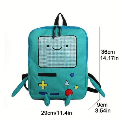 creative robot design backpacks for firls funny games console pattern backpack for women cute cartoon canvas backpack travel bag