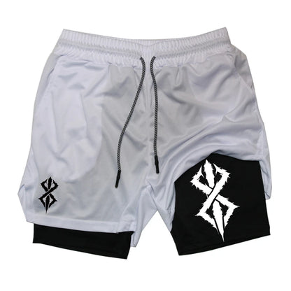 Men’s 2-in-1 Workout Shorts – Quick Dry Running Gym Shorts with Phone Pocket