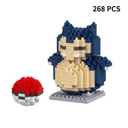 Blocks Small Cartoon Mini Building Block Pikachu Charizard Eevee Mewtwo Anime Assemble Action Pokemon  Model Dolls Toys