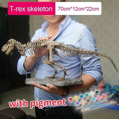 Large DIY Dinosaur Skeleton Toys Ornament Simulation T-Rex Model Jurassi Assembled Skeleton Park Fossilized Dragon for Kids Boys