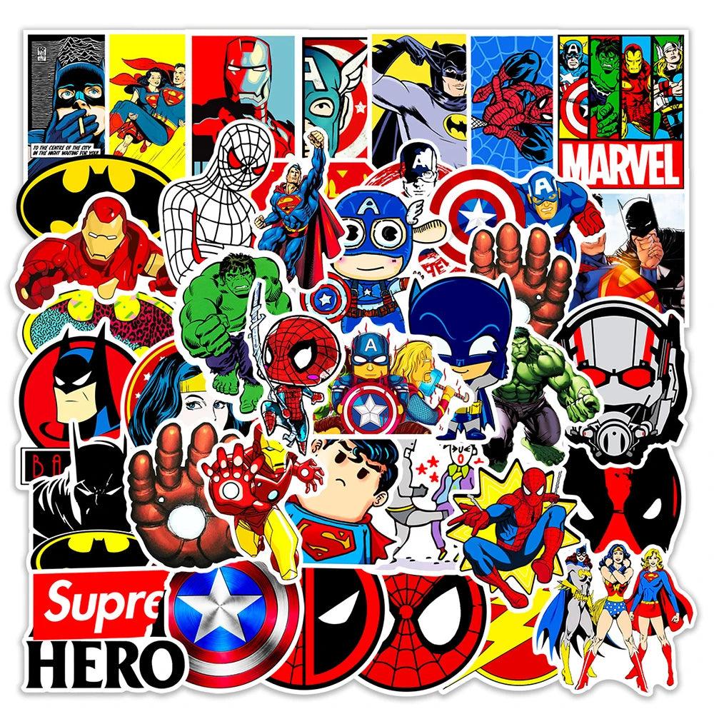 Assemble Your Sticker Squad! Marvel Avengers Stickers - 10/30/50-Pack, Waterproof, Perfect for Kids, Teens & Adults