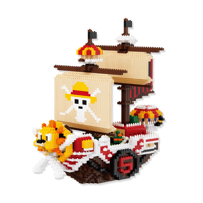 3168pcs+ One Piece Connection Building Blocks Thousand Sunny Pirate Ship Micro Bricks Figures For Kids Friend Christmas Gift