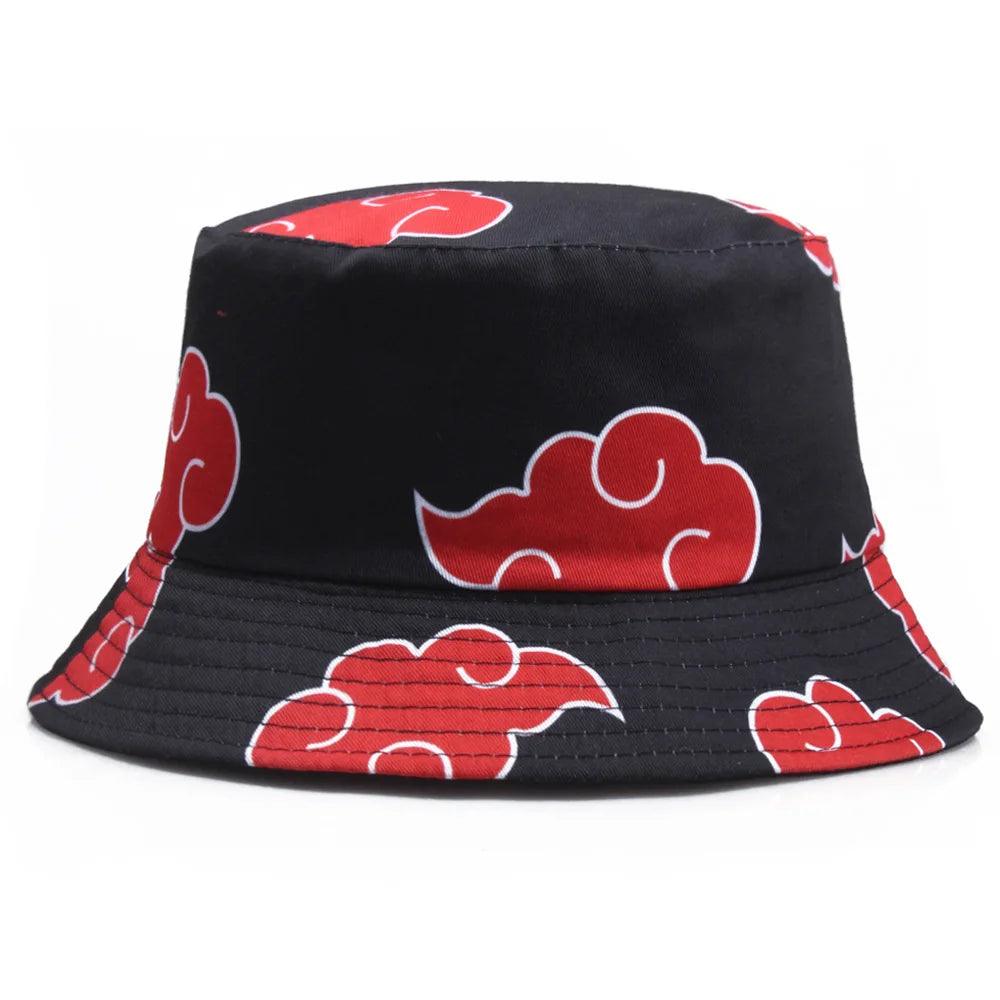 Rimiut Red Cloud Anime Cartoon Embroidery Bucket Hat Cotton Custom Men Women Sun Protect Fishing Hats LOGO Summer Caps