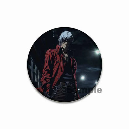 Dante Cartoon Cosplay Badge Game Anime Devil May Cry Brooch HD Print Handmade Pins for Backpack Accessories Clothes Decoration